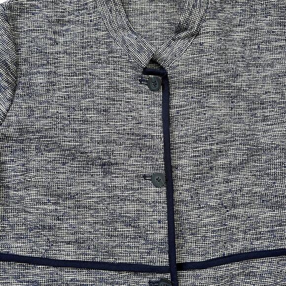 Pendleton Jacket Blazer Lagenlook Blue Classic Preppy Tweed Womens Plus Size 18 - Picture 2 of 12